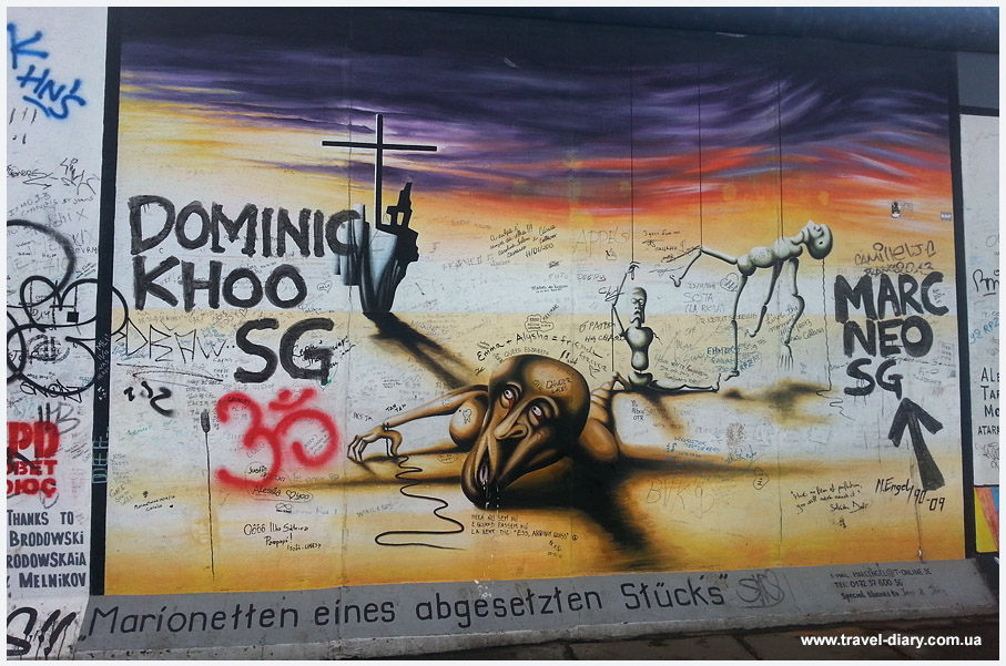 Граффити на Берлинской стене фото