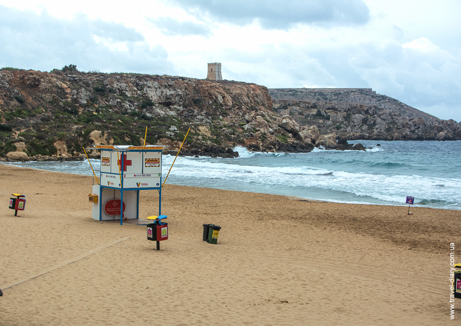 Пляж Голден Бэй (Golden Bay Beach), Мальта, фото