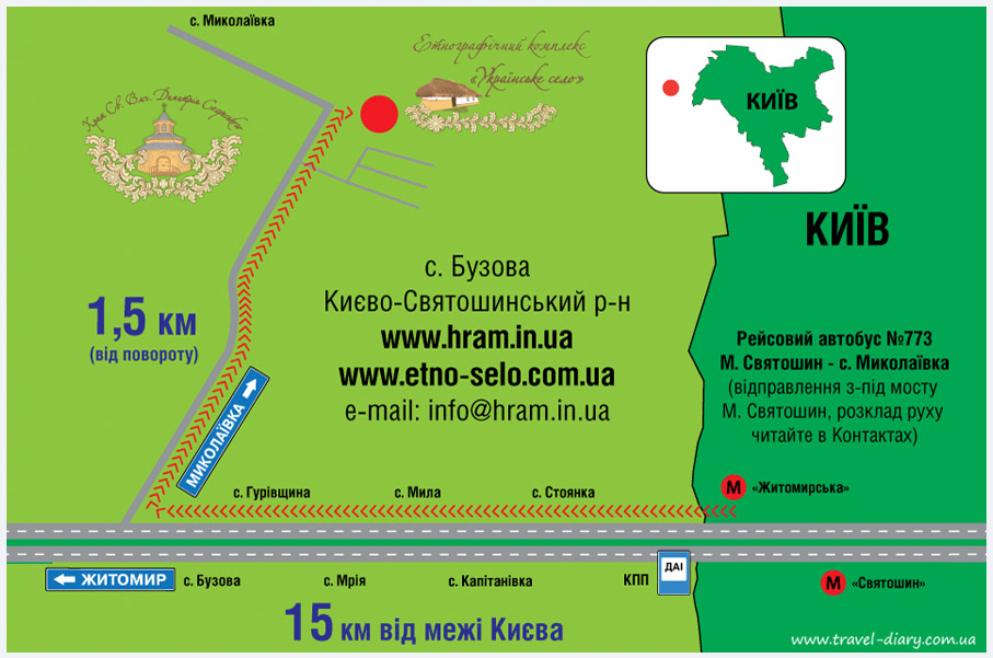 Украинское село комплекс карта