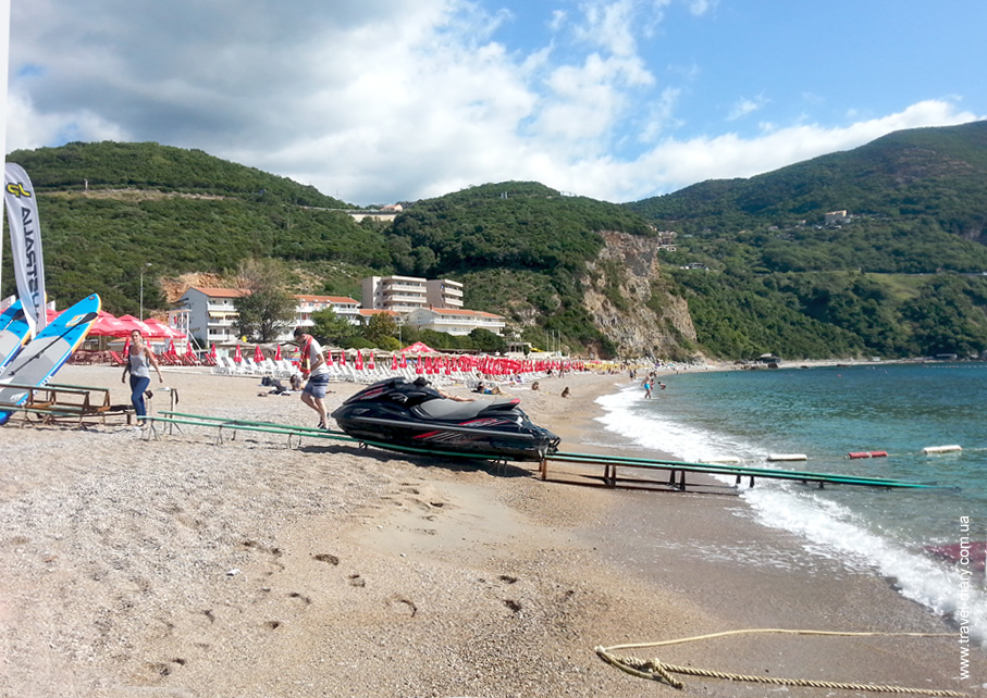 пляж яз, Черногория
